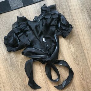 lulus wrap tie top size small